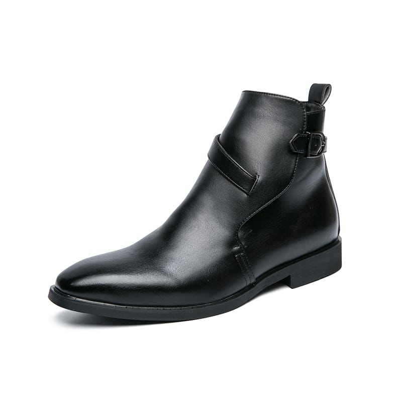 Bottes homme classique avec sangle à boucle - Noir