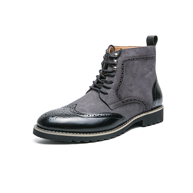 Bottes homme bi-matière style britannique - Gris